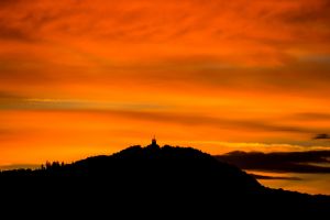 Rossberg im Morgenrot